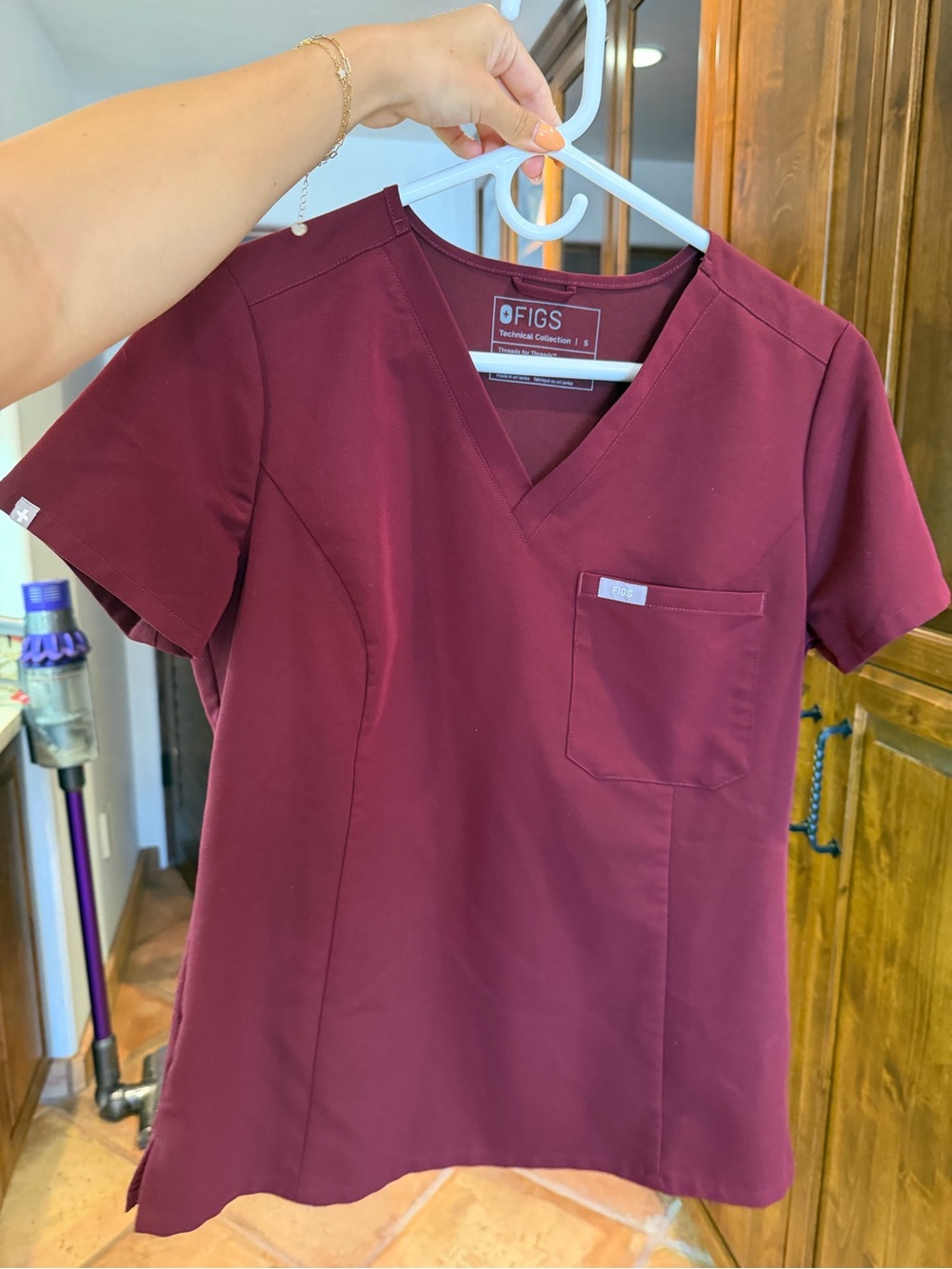 FIGS Magenta Catarina Scrub Top & Zamora Scrub Pant Set
